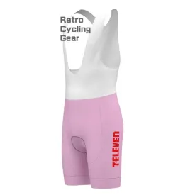 7-ELEVEN Pink Retro Bib Cycling Shorts