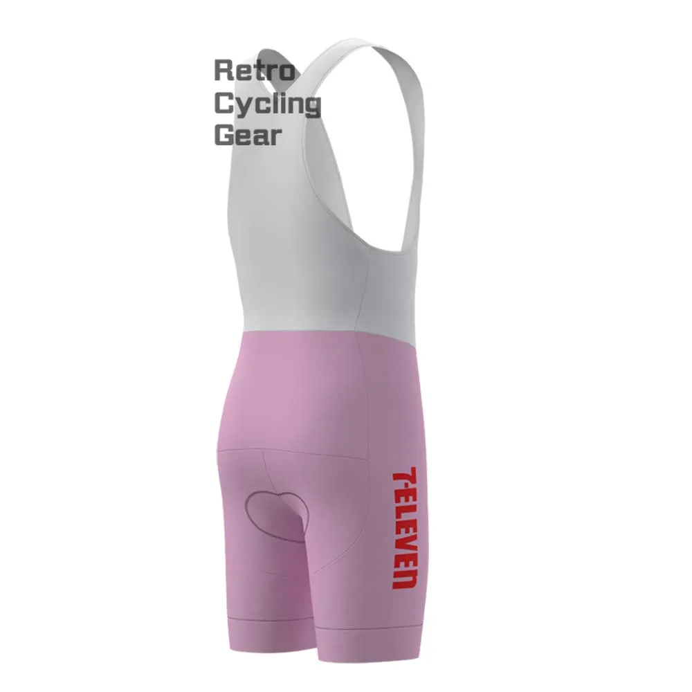 7-ELEVEN Pink Retro Bib Cycling Shorts