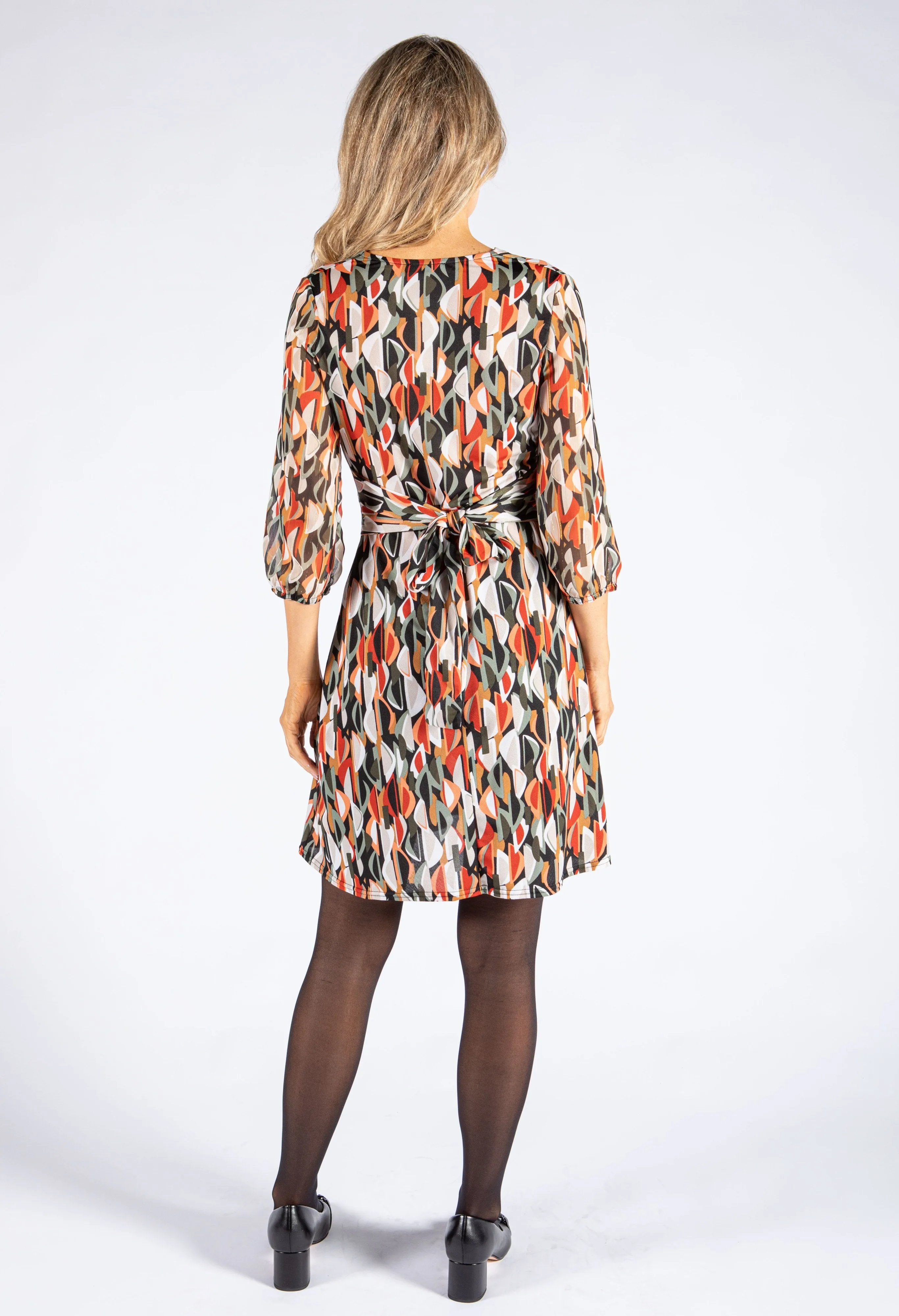 Abstract Print Dress