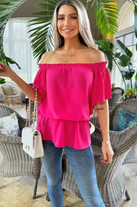 Aliza Pink Bardot Top