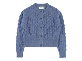 Blue Verona Cropped Cardigan