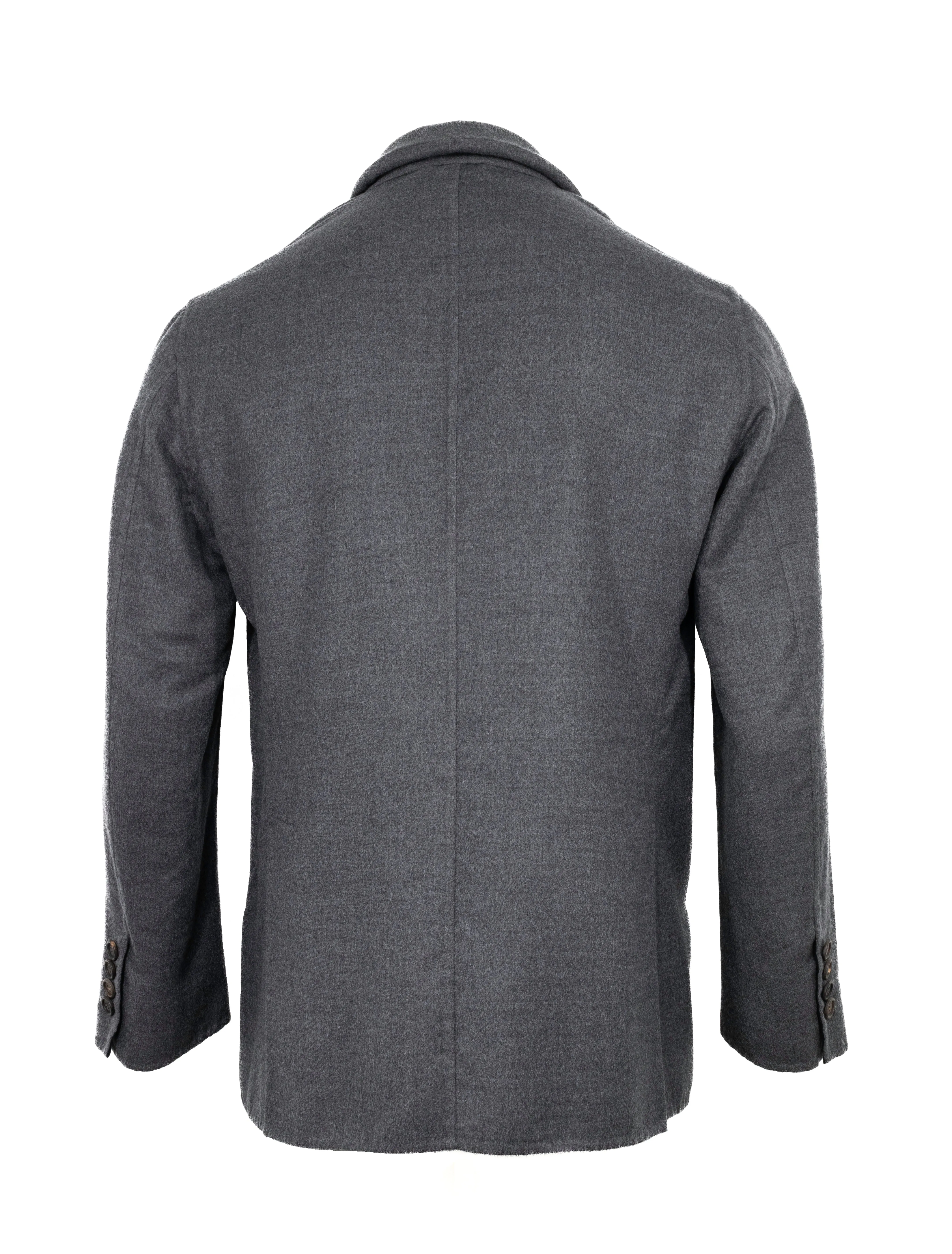 Brunello Cucinelli New Men’s Grey Double Breasted Peacoat