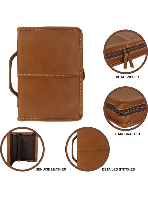 Classic Bible Leather Cover - Tan