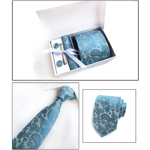 Classy Men Box - Turquoise Paisley