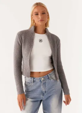 Corinne Knit Cardigan - Grey