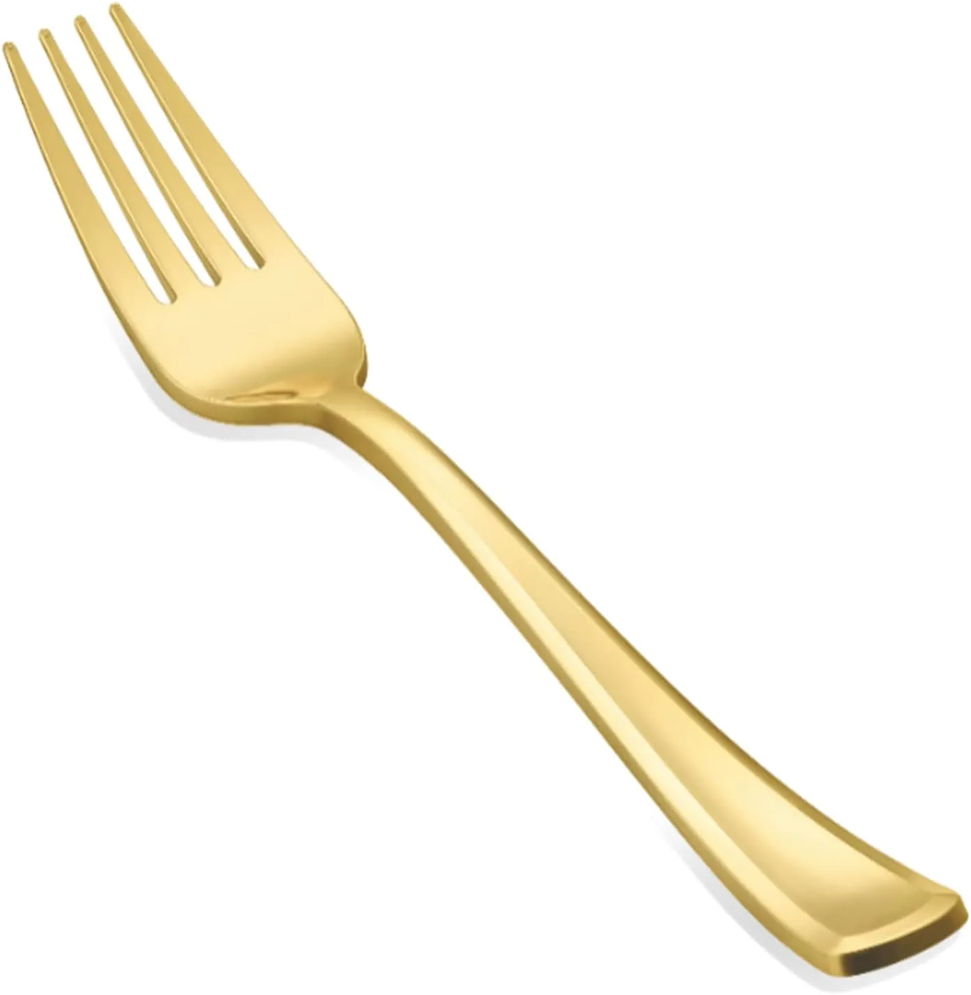 Cutlery Silverware Extra Heavyweight Disposable Flatware Forks Gold