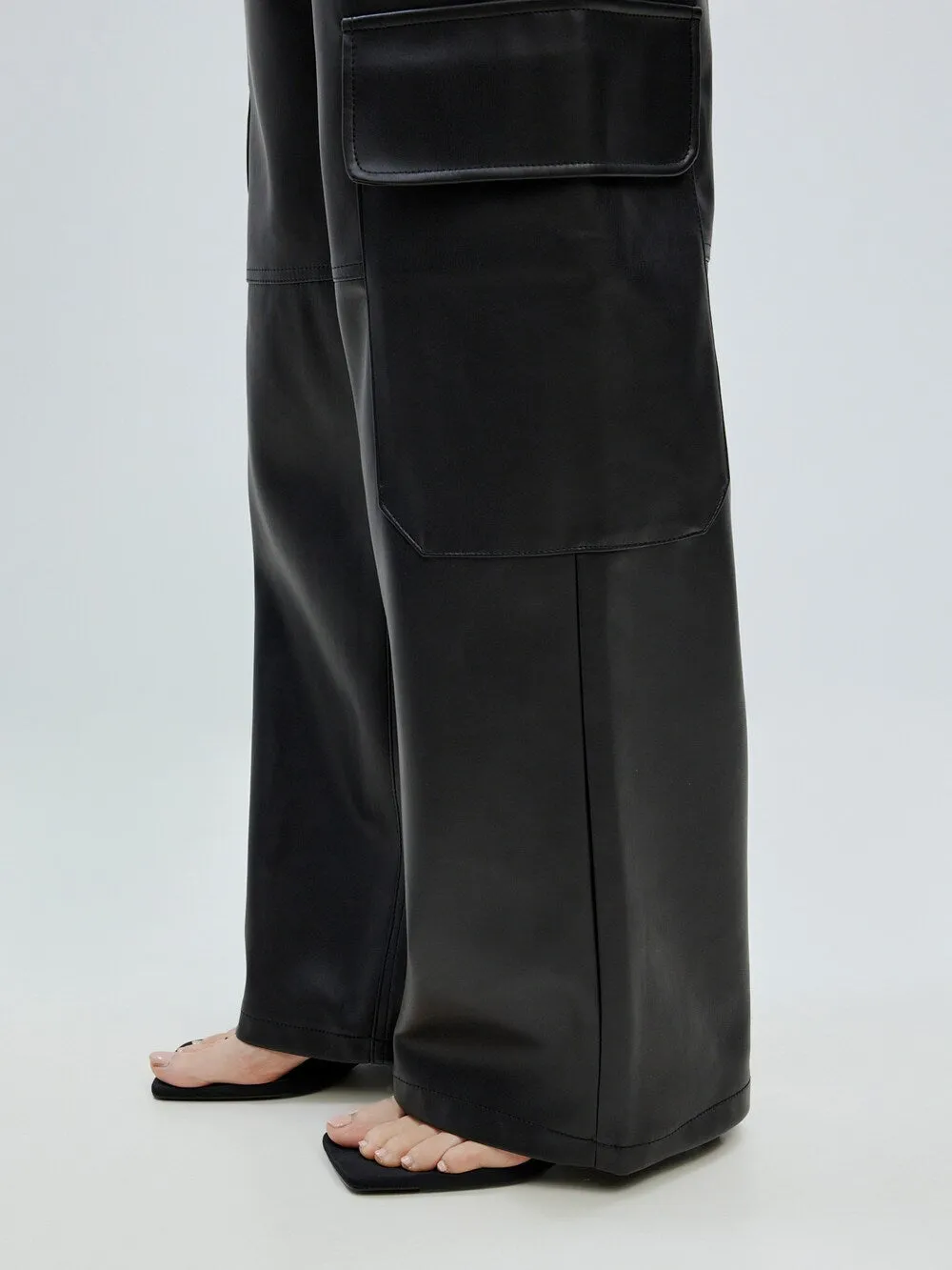 Edited Jill Wide Leg Cargo Pants, Black