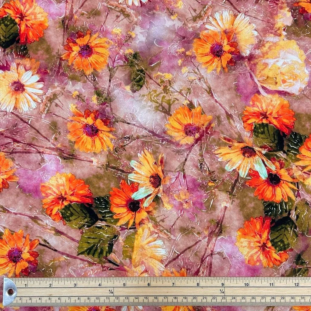 Enchanted Meadow Viscose Twill Fabric