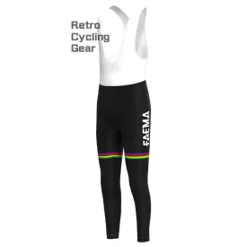 FAEMA White Retro Cycling Pants