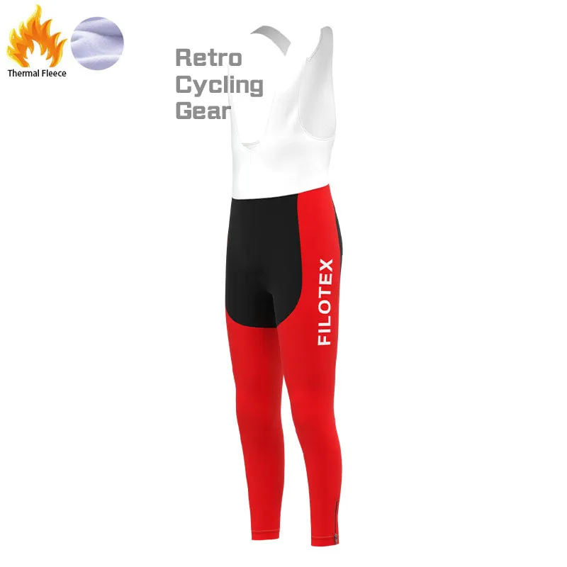 Filotex Red Fleece Retro Cycling Pants