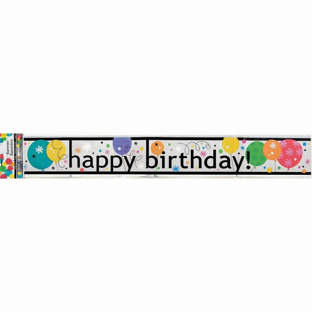 Foil Banner 12ft, Breezy Birthday