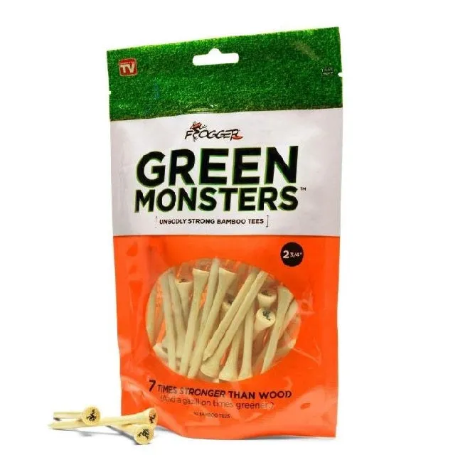 Frogger Golf Green Monsters Bamboo Tees - Ungodly Strong Tees