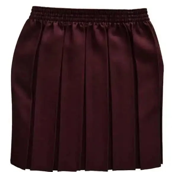 Girls Box Pleated Skirts- Grey, Black, Navy, Maroon