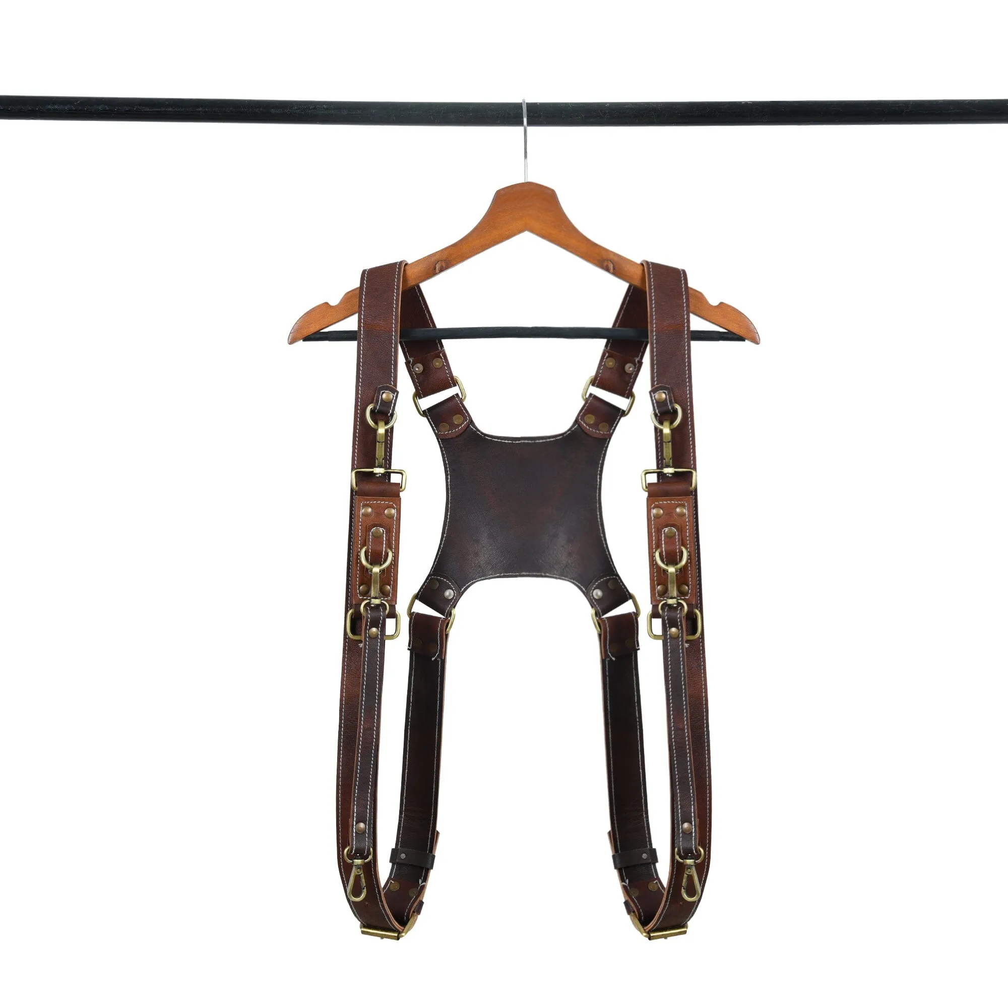 Goat Leather Dual Camera Harness