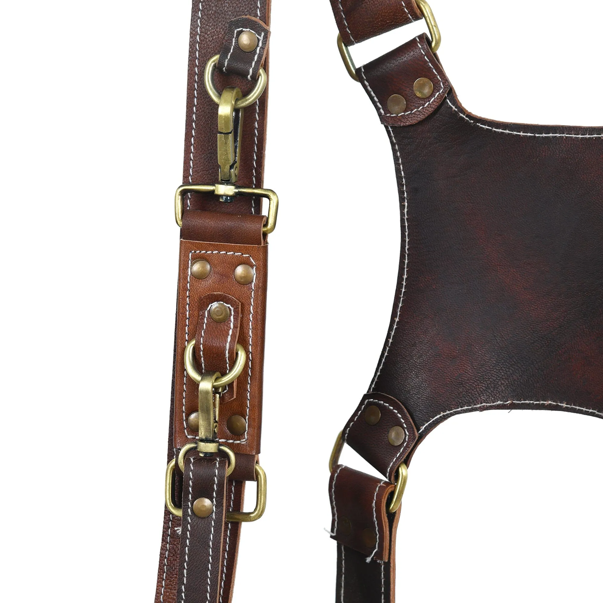 Goat Leather Dual Camera Harness