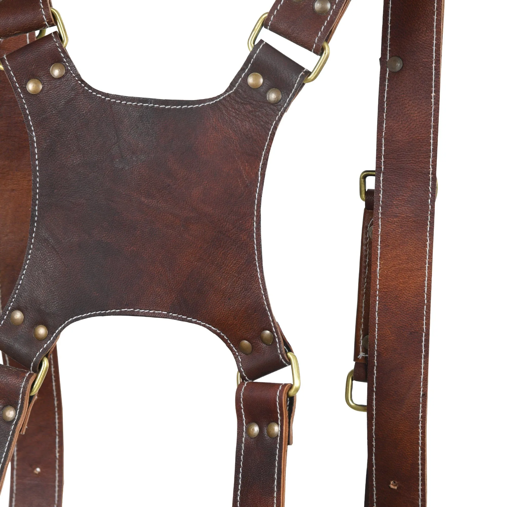 Goat Leather Dual Camera Harness