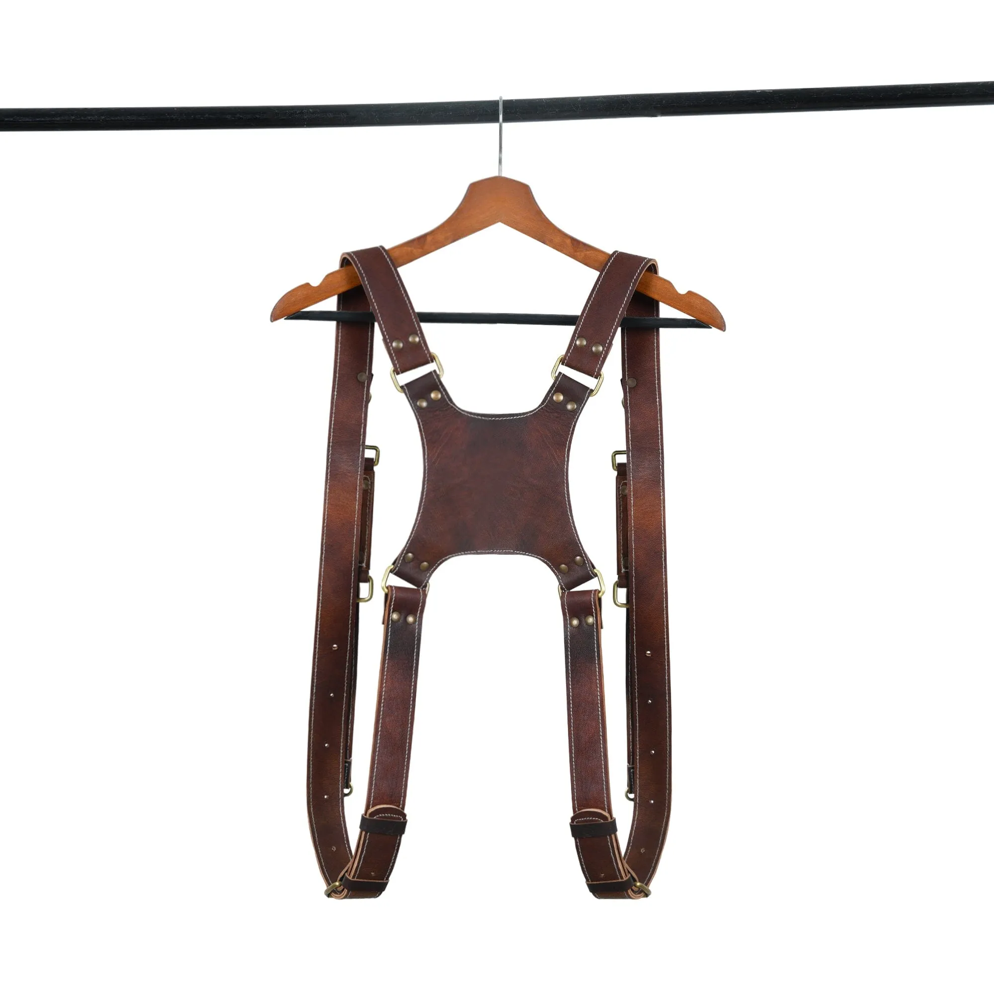 Goat Leather Dual Camera Harness