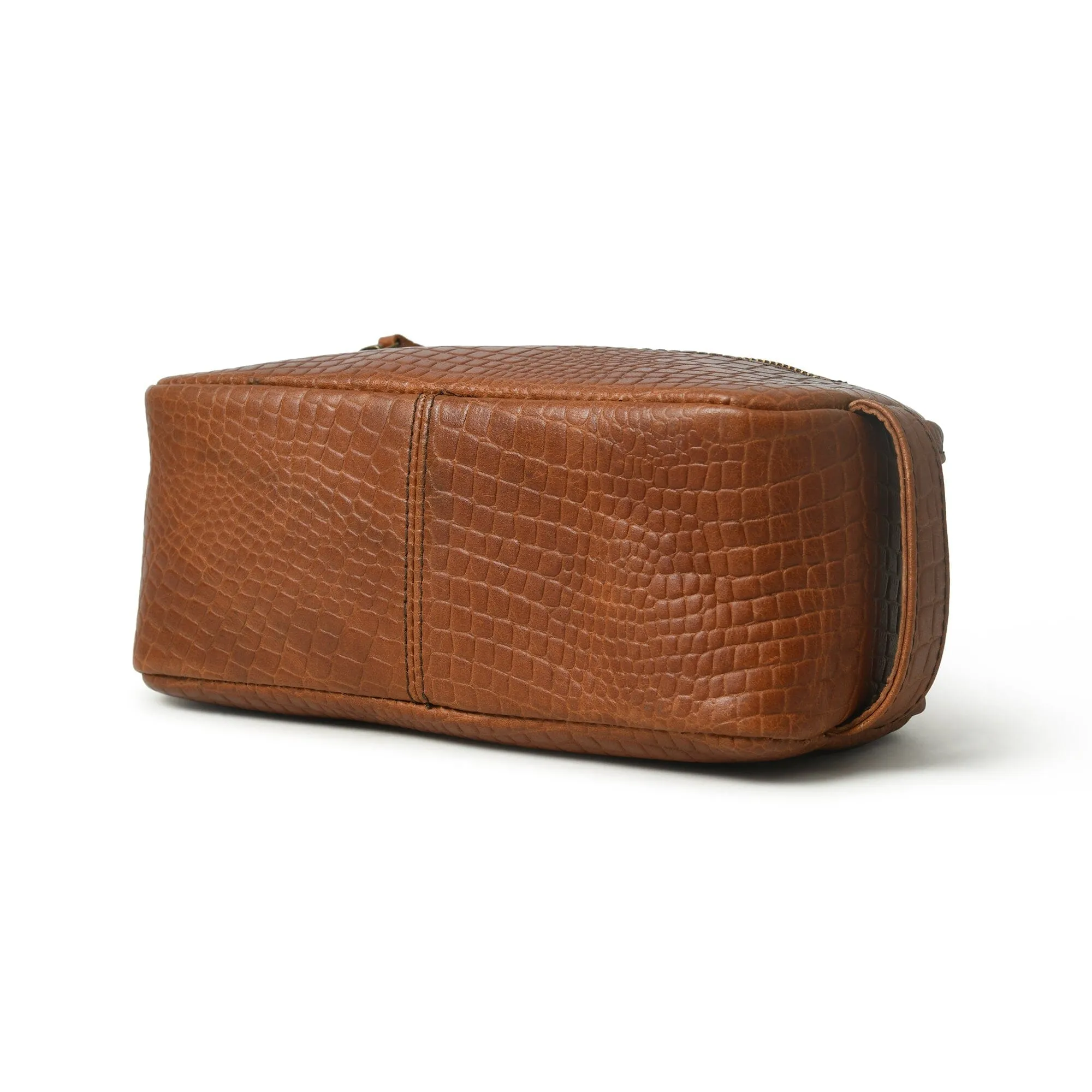 Hairon Croco Leather Toiletry Bag