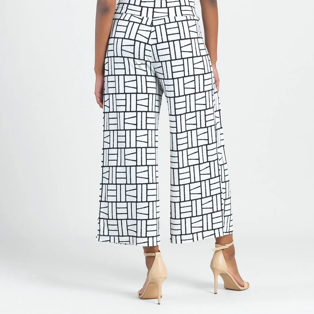 High Rise Scrunch Pocket Gaucho Pant - Geo Rectangle - Final Sale!