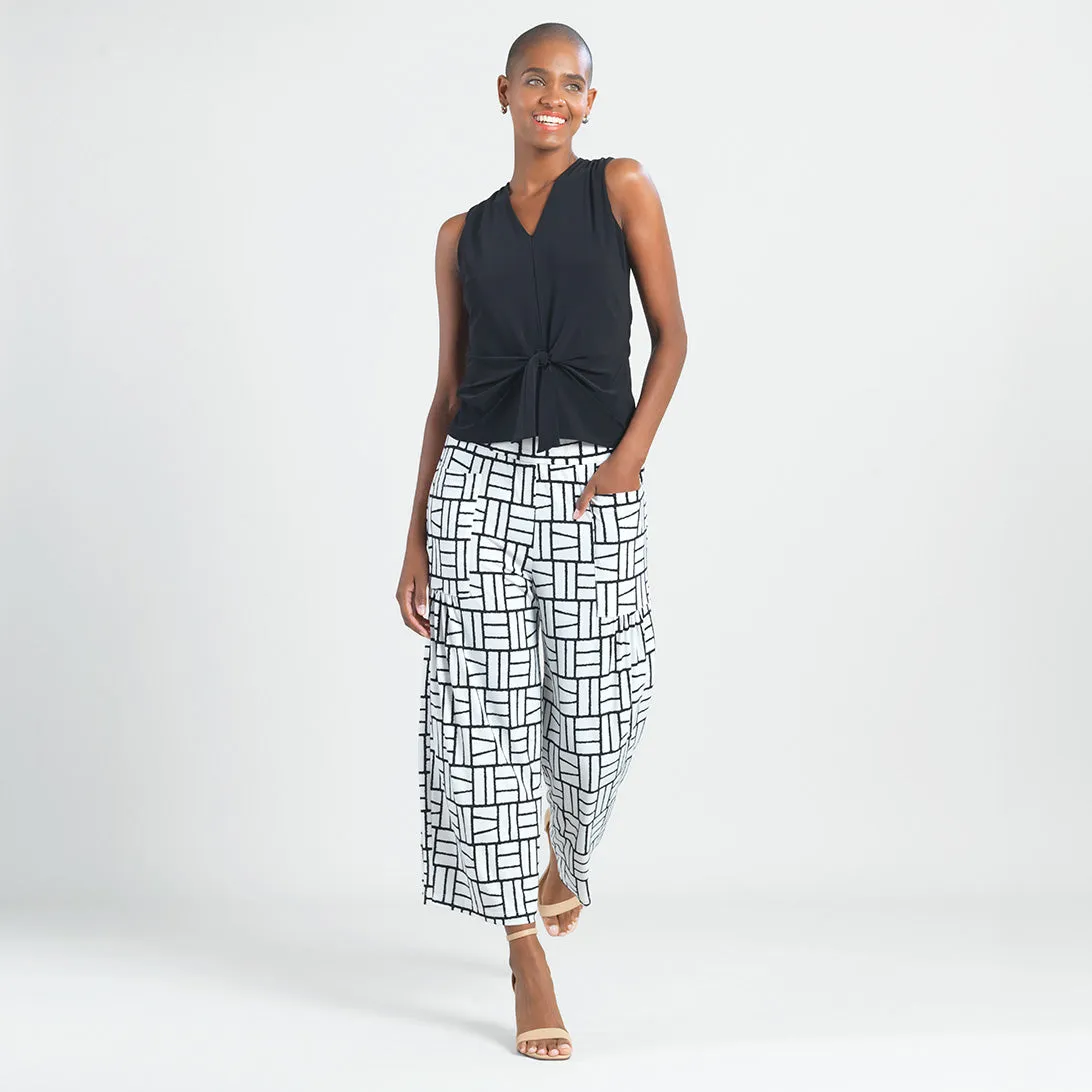 High Rise Scrunch Pocket Gaucho Pant - Geo Rectangle - Final Sale!