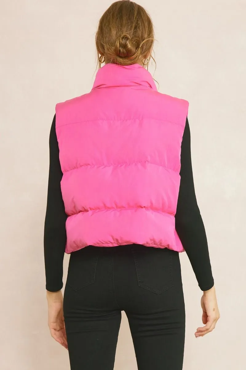 Hot Pink Puffer Vest