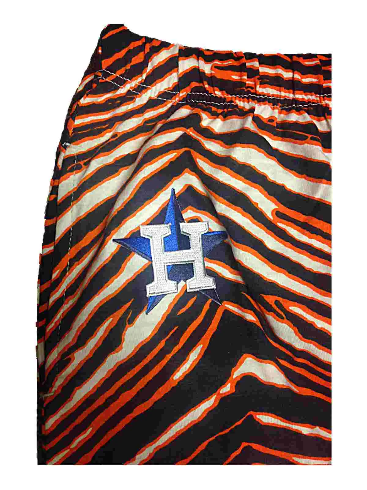 Houston Astros ZUBAZ Navy Orange Vintage Style Striped Zebra Pants