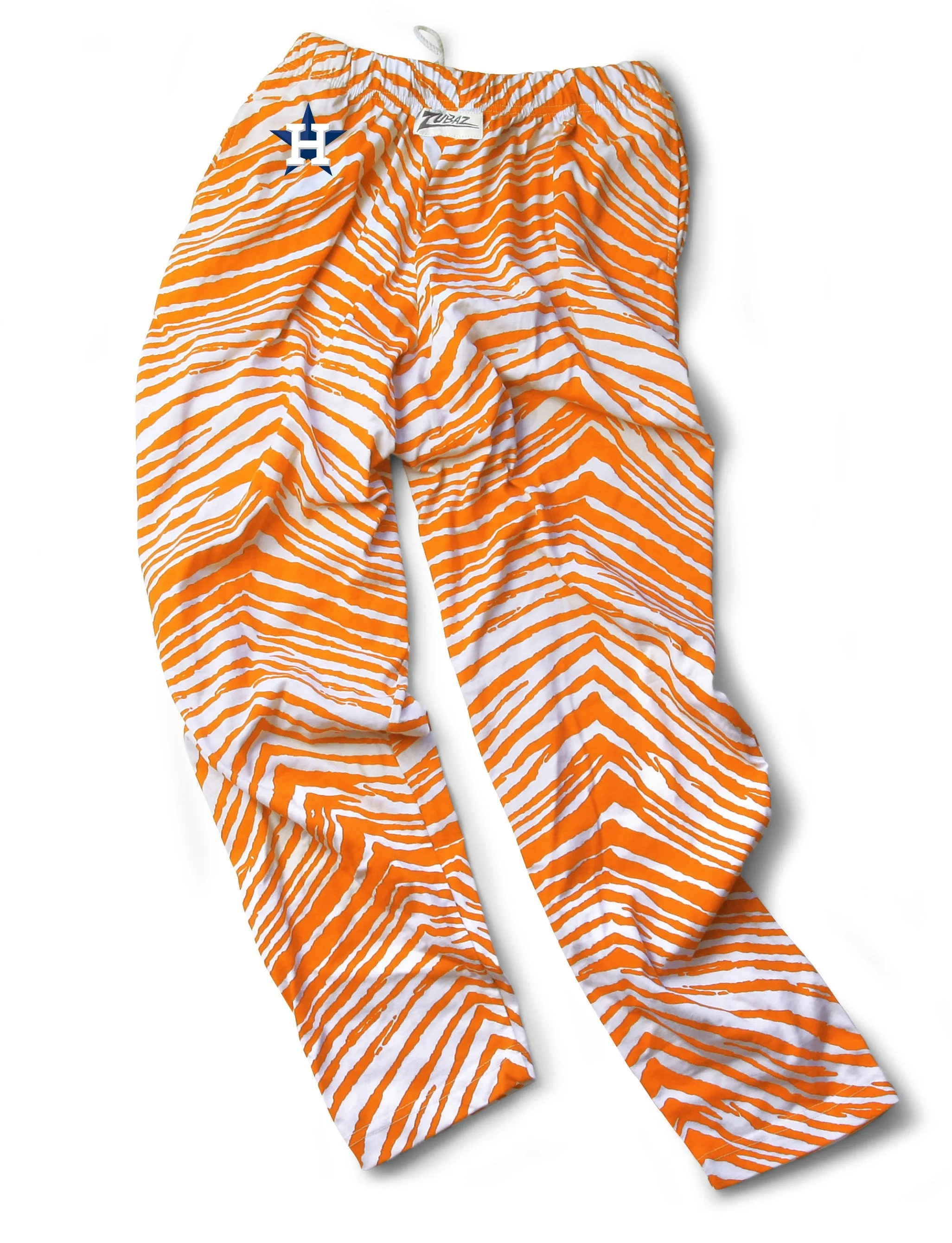 Houston Astros ZUBAZ Orange White Vintage Style Zebra Pants