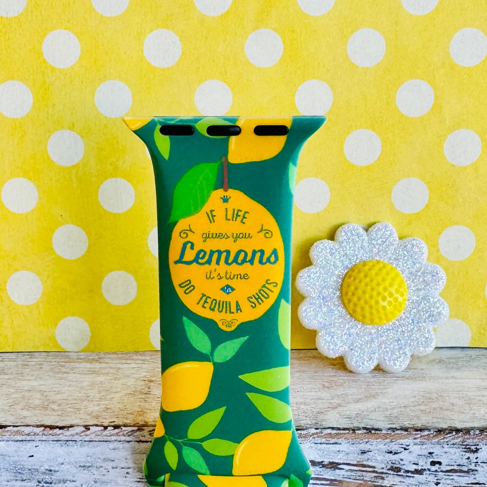 If Life Gives You Lemons Print Silicone Band For Apple Watch