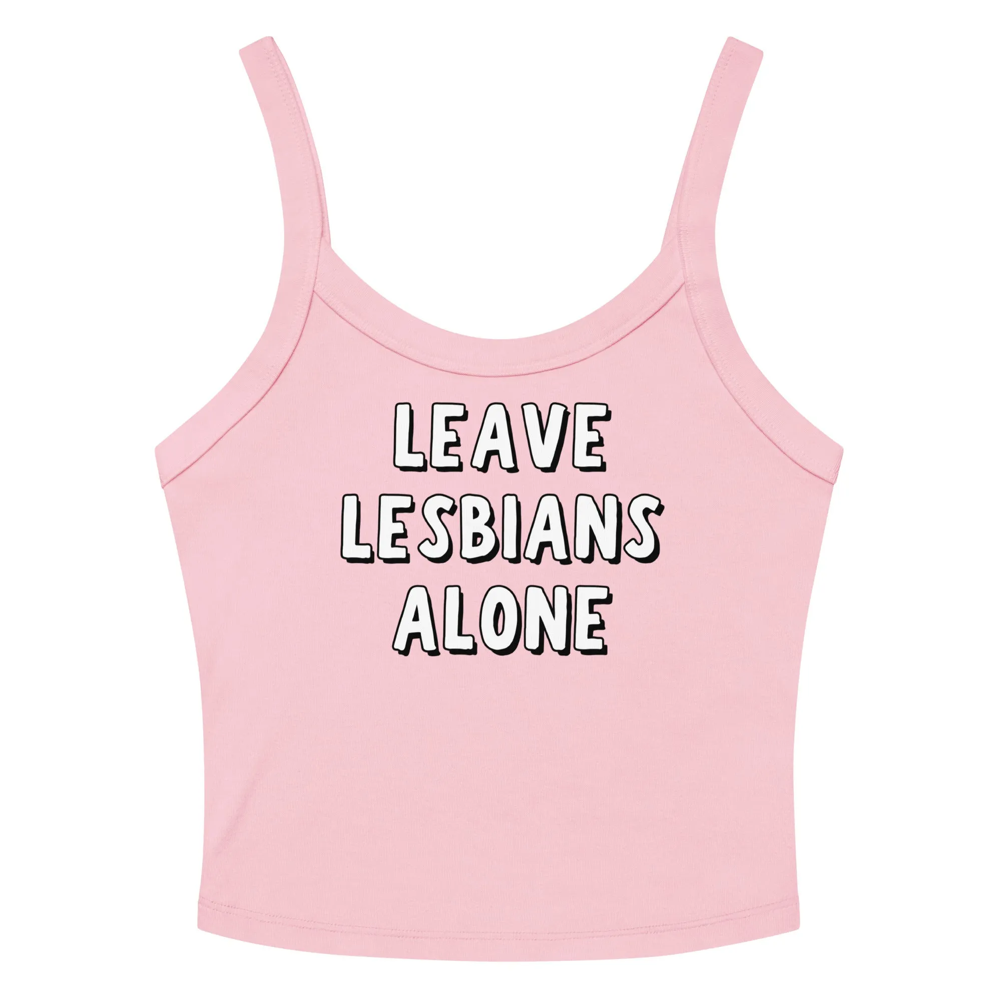 Leave Lesbians Alone (Black & White) Scoop Neck Tank Top