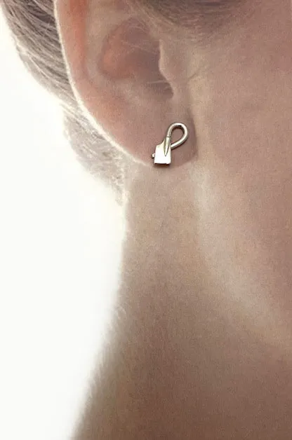 Looped Over Rowing Oar Post Earrings