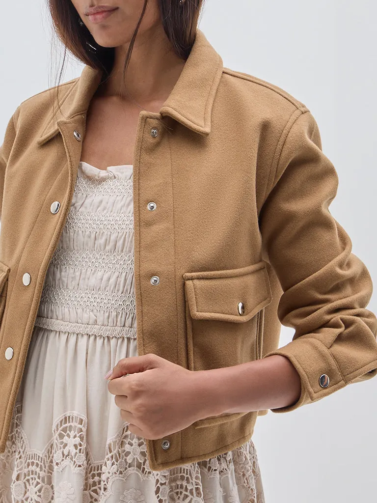 LOV Brown Faux-Suede Jacket