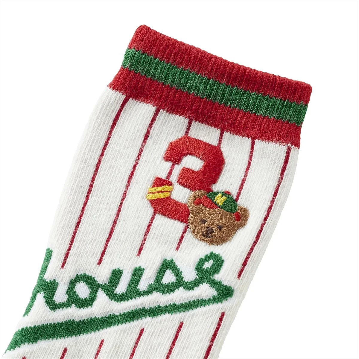 MIKI HOUSE Bear Baseball High Socks