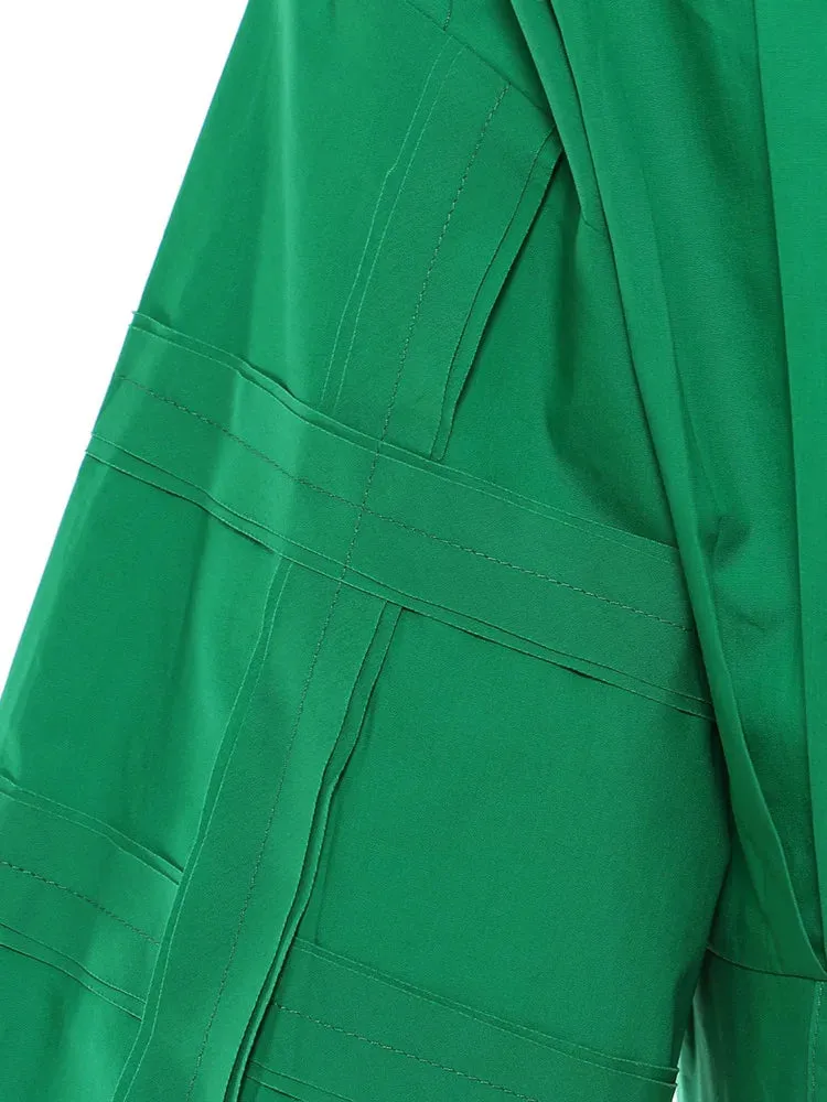 Pre Order:  Green Long Sleeve Cropped Shirt