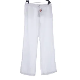 Rene Lezard Linen White Wide Legged Trousers UK Size 16