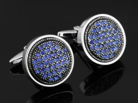 Royal Blue Crystal Cufflinks