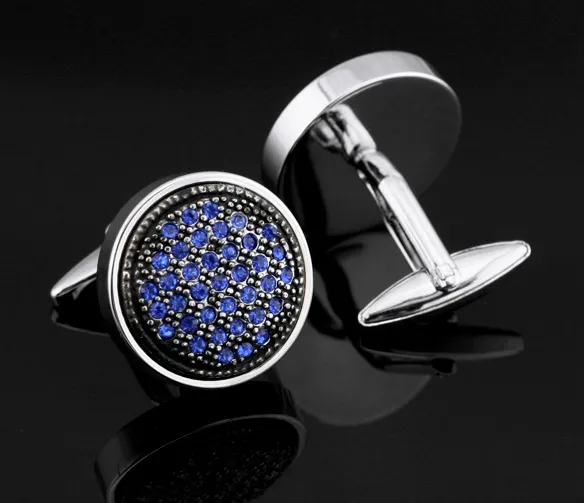 Royal Blue Crystal Cufflinks