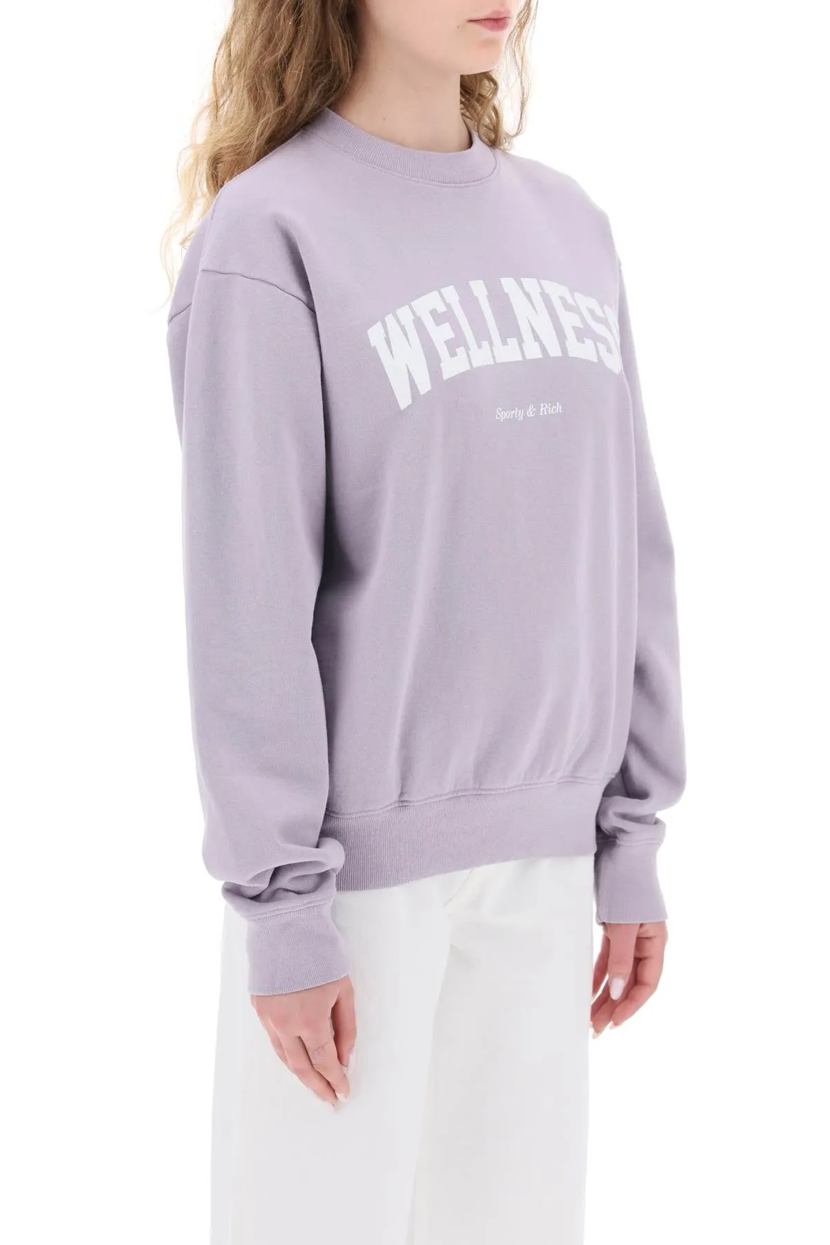 Sporty rich crew-neck sweatshirt with print