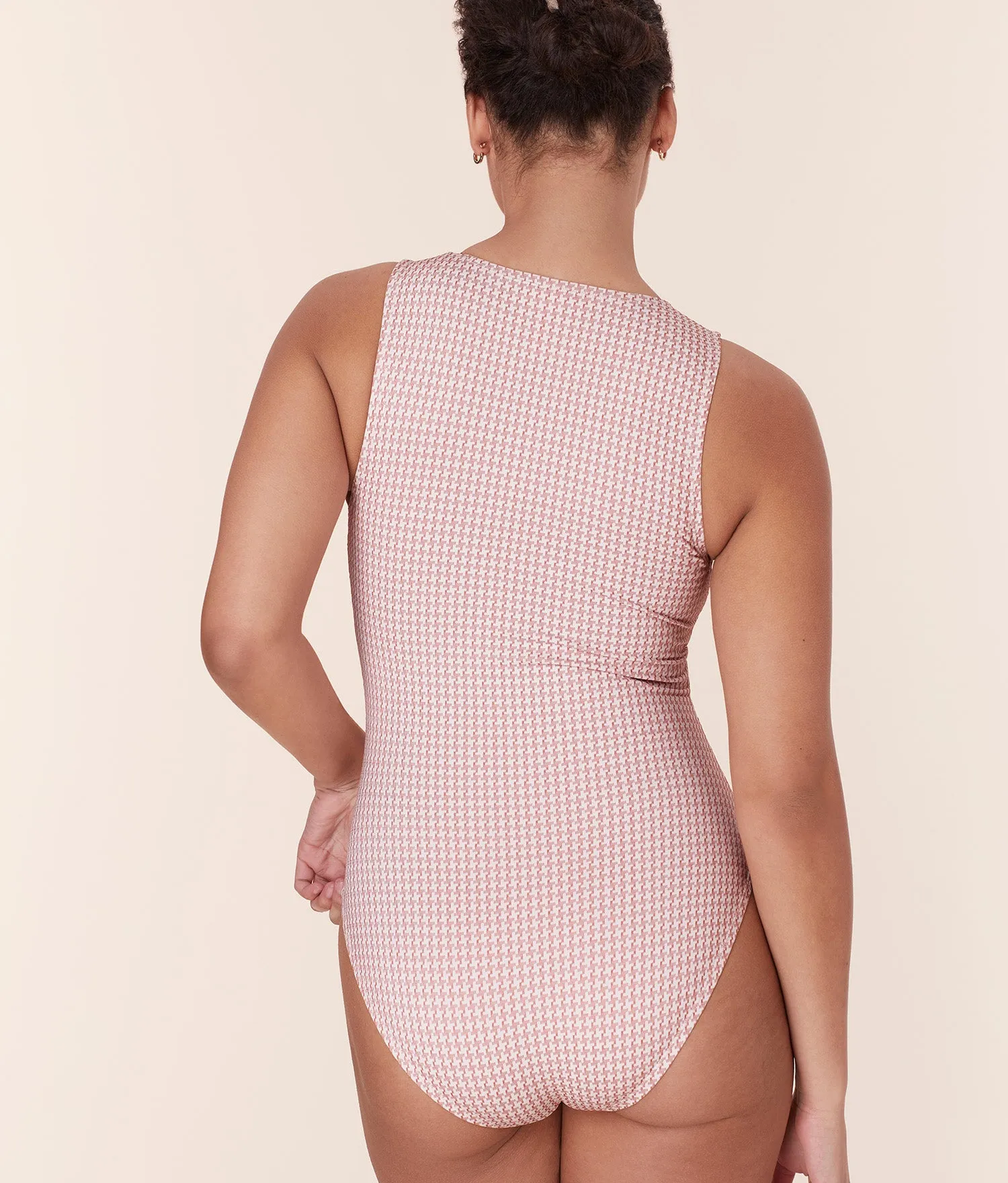 The Malibu One Piece - Houndstooth - Koi - Long Torso