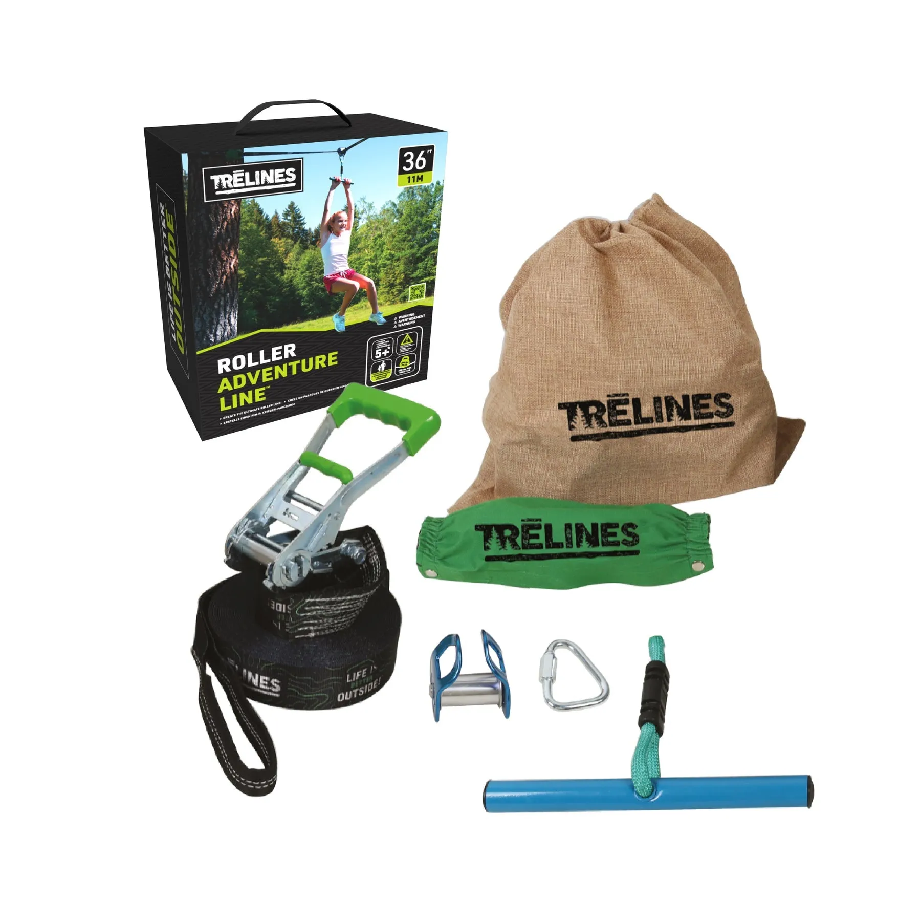 TRELINES Roller Adventure Line 36ft.