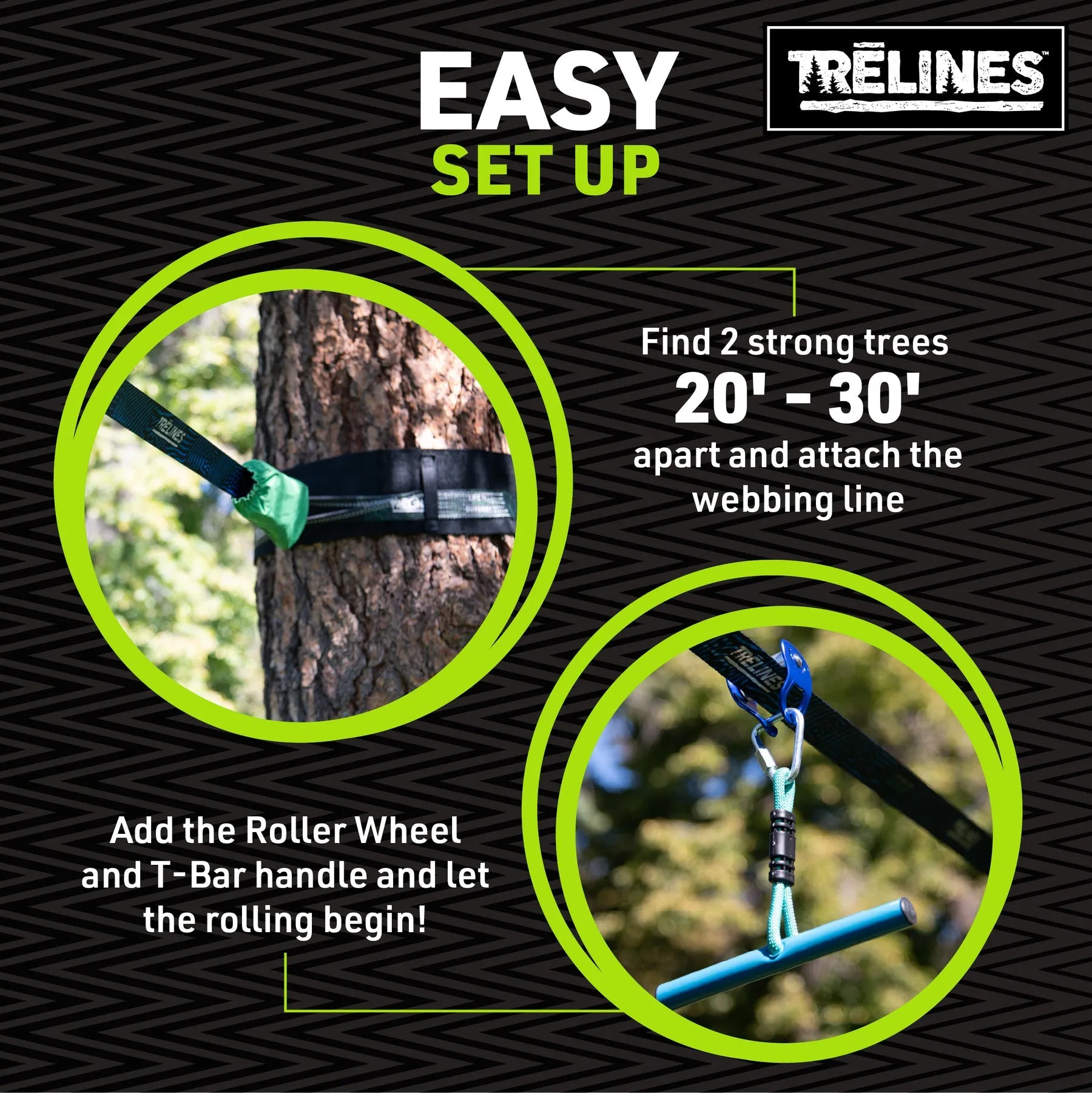 TRELINES Roller Adventure Line 36ft.